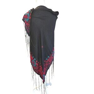 Hand Stitched embroidered Egyptian / Palestinian Bedouin Wrap Shawl Scarf